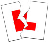 Image: Ripped-up L Plate